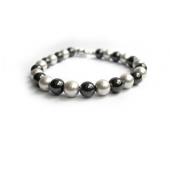 Magnet Clasp - 18cm Hematite Stone Beaded Bracelet